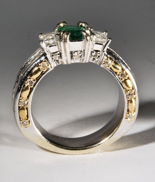 Emerald and Diamond Ring