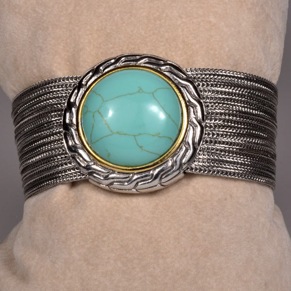 Two Tone Turquoise Bracelet