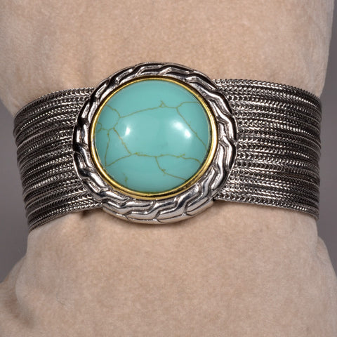 Two Tone Turquoise Bracelet