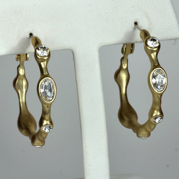 Small Hoops with Swarovski Crystals Earrings