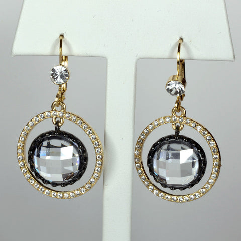 Double Dangle Round Earrings