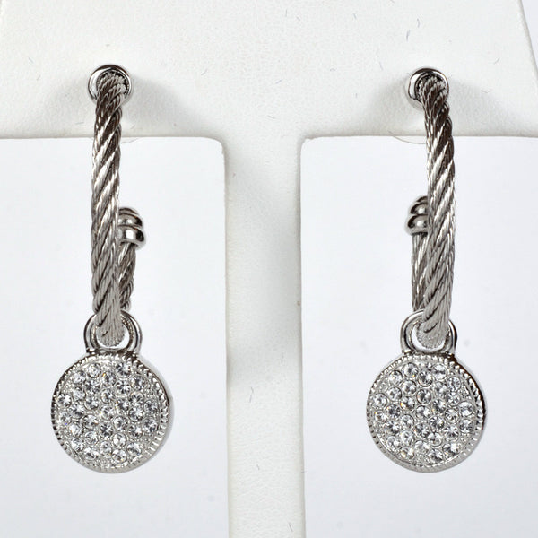 Cable Half Hoop Earrings