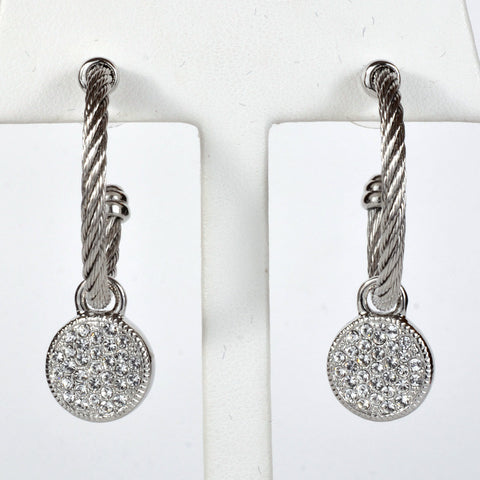 Cable Half Hoop Earrings