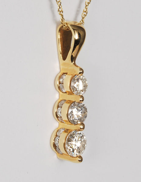 Past, Present and Future Diamond Pendant