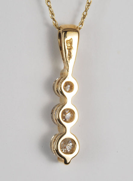 Past, Present and Future Diamond Pendant