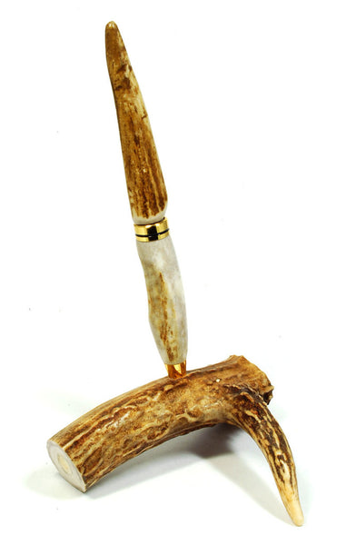 Stag Horn Stand with Pen, by Gary Steiner