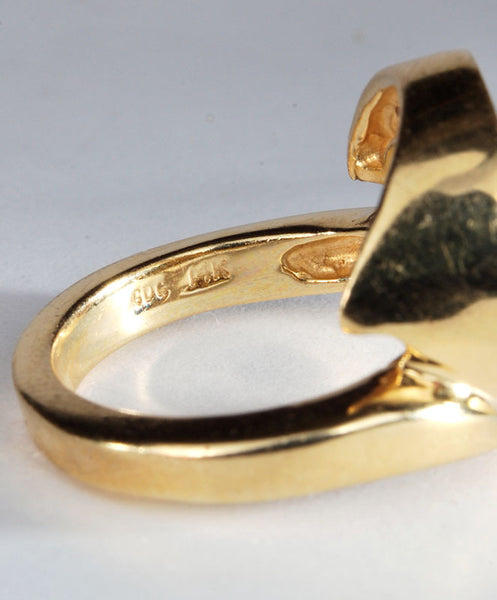 Diamond Swirl Horseshoe Ring