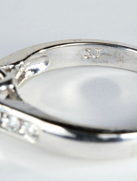 Diamond & 18 Karat White Gold Ring