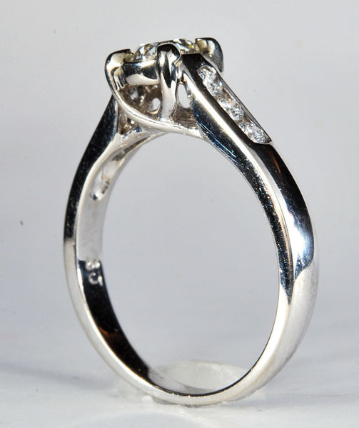 Diamond & 18 Karat White Gold Ring