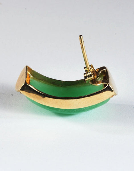 Jade & 14 Karat Earrings