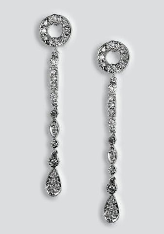 Estate Dangle Diamond Earrings
