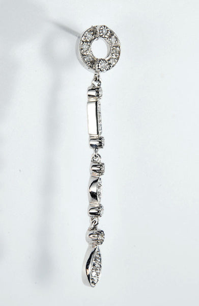 Estate Dangle Diamond Earrings