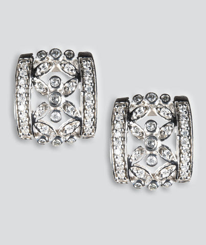 Diamond Earrings - Edwardian Style