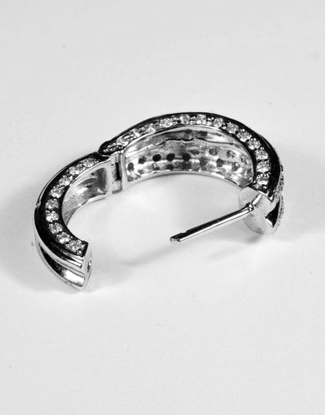 Diamond Half Hoop Earrings