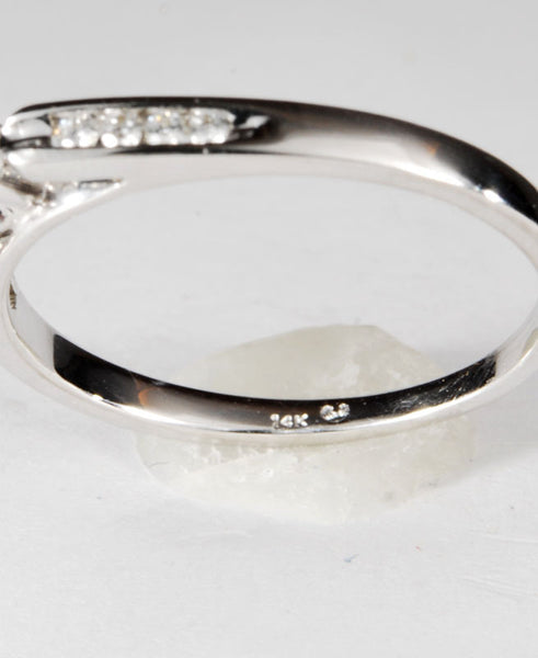 Classic Diamond Ring, 14 Karat White Gold