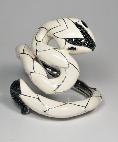 Serpentine Enamel Cuff Bracelet - Belle Etoile