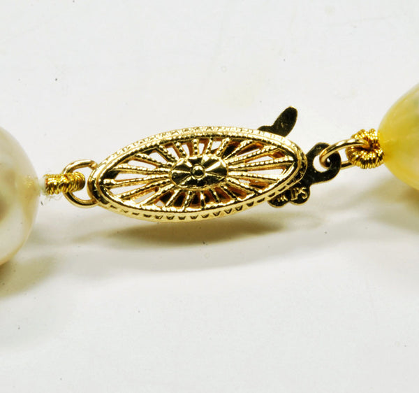 Freshwater Champagne Pearl Necklace, 18'