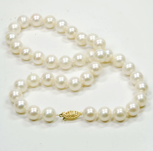 Freshwater White Pearl Necklace, 18"