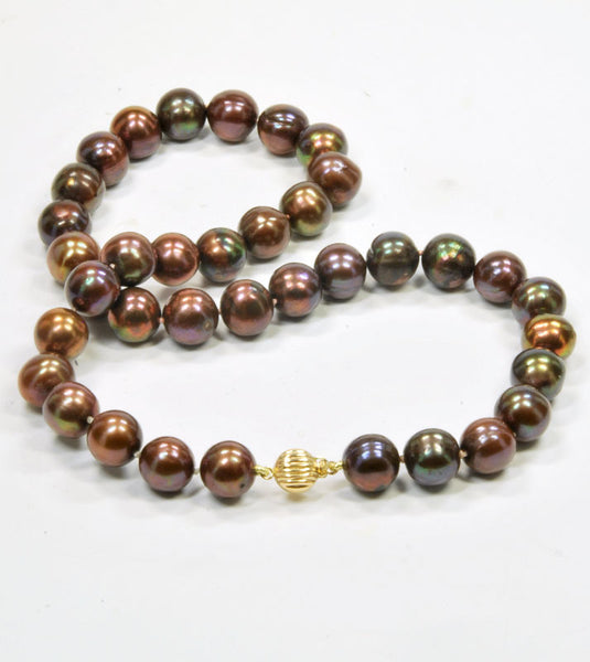 Freshwater Chocolate Pearl Necklace, 18'