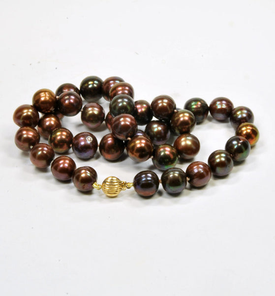 Freshwater Chocolate Pearl Necklace, 18'