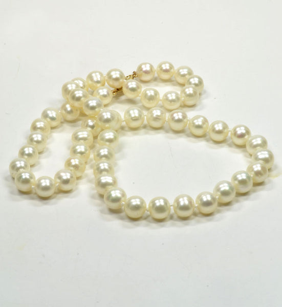 Freshwater White Pearl Necklace, 7-8mm