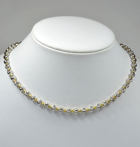 Officina Bernardi Silver & Rose 18" Necklace