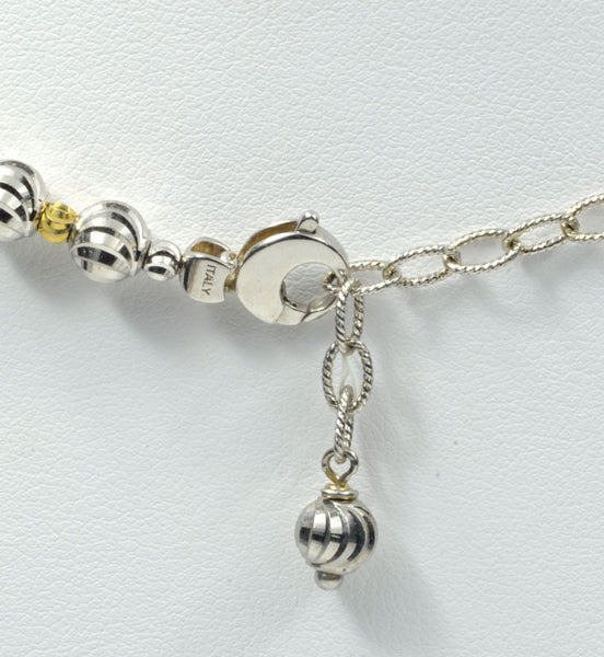 Officina Bernardi Silver & Rose 18" Necklace