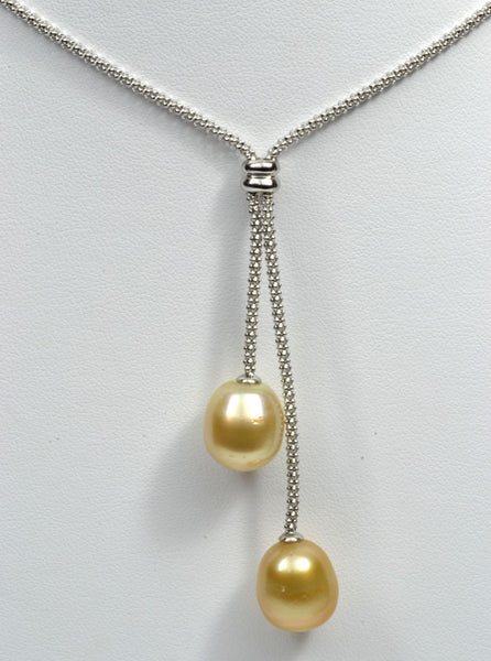 Two Drop Freshwater Pearl Necklace