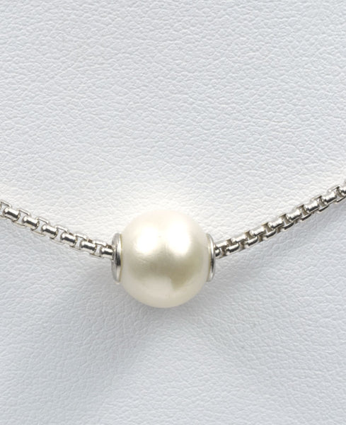 Suspended White Freshwater Pearl Necklace