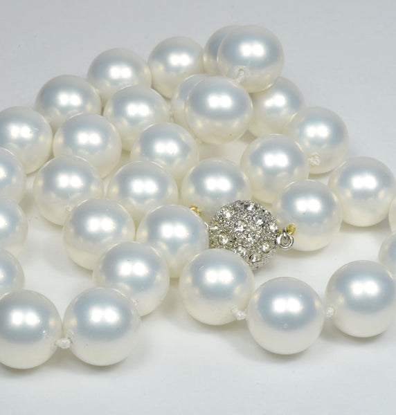 Freshwater White Pearl Necklace, 11-12mm