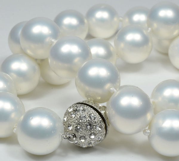 Freshwater White Pearl Necklace, 14mm