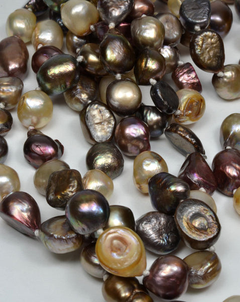 Freshwater Multi Color Baroque Pearl Necklace, 25"