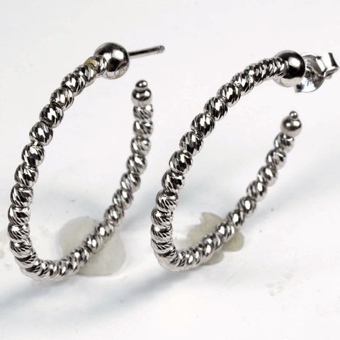 Officina Bernardi, Sterling Silver Hoop Earrings