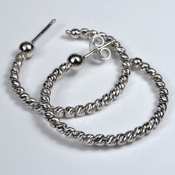 Officina Bernardi, Sterling Silver Hoop Earrings