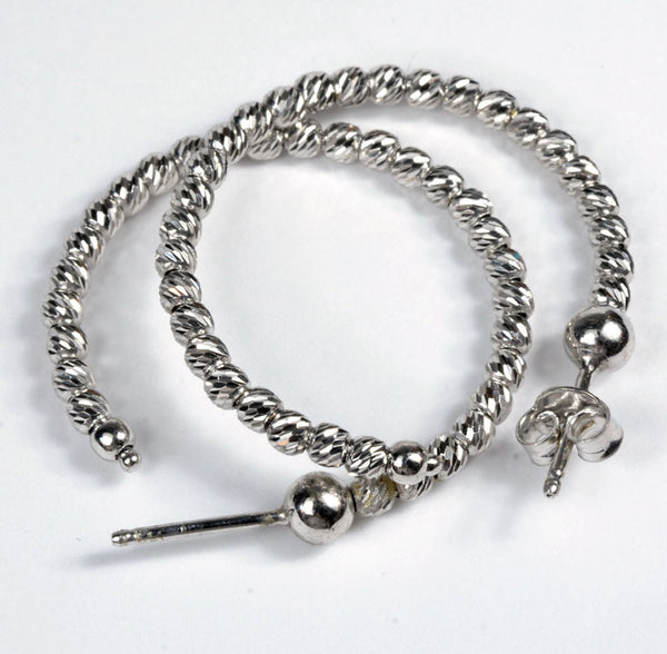 Officina Bernardi, Sterling Silver Hoop Earrings