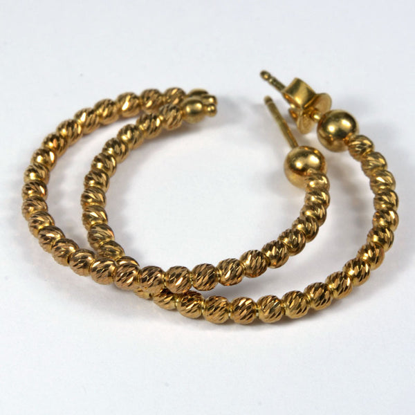 Officina Bernardi, Yellow Rhodium Hoop Earrings