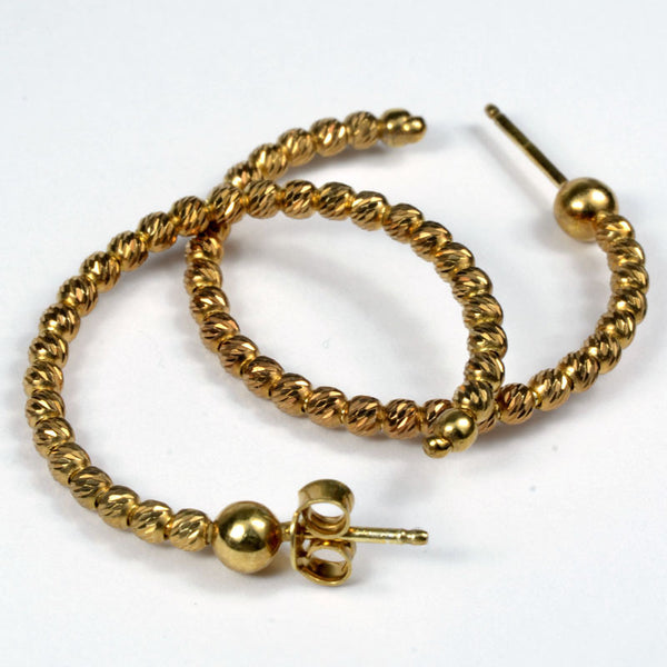 Officina Bernardi, Yellow Rhodium Hoop Earrings