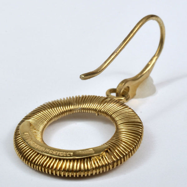 Single Circle Brushed Wire Earrings