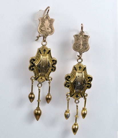 Estate Dangle Edwardian Style Earrings