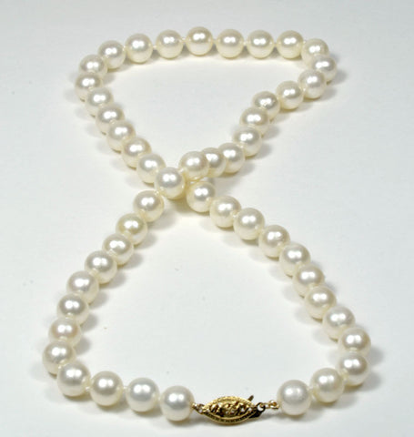 Freshwater Small White Pearl Necklace, 18"