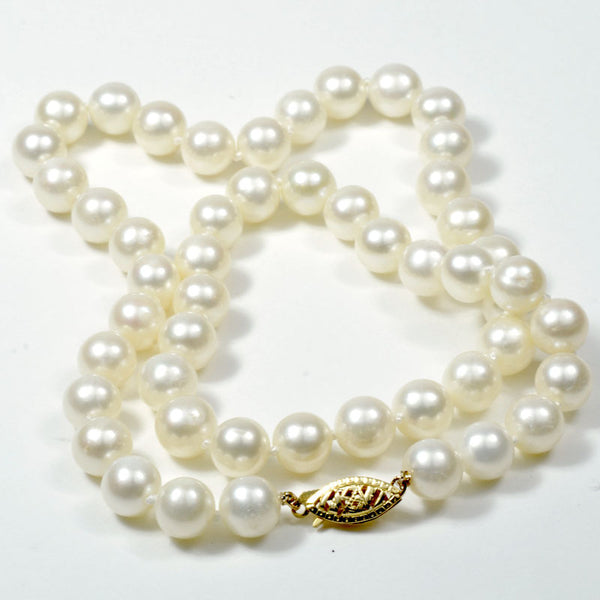 Freshwater Small White Pearl Necklace, 18"