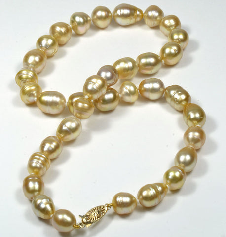 Freshwater Golden Pearl Necklace, 18'