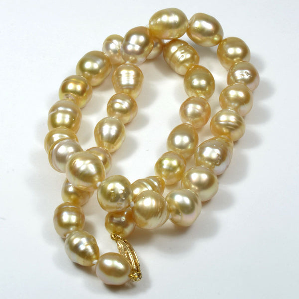 Freshwater Golden Pearl Necklace, 18'