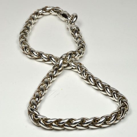 Sterling Silver Large Rope Style Necklace