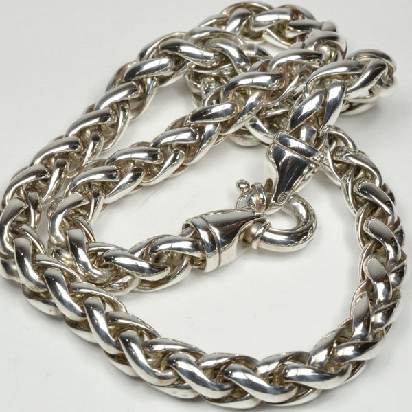 Sterling Silver Large Rope Style Necklace