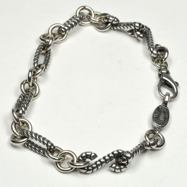 Sterling Silver S Links & Ovals Bracelet