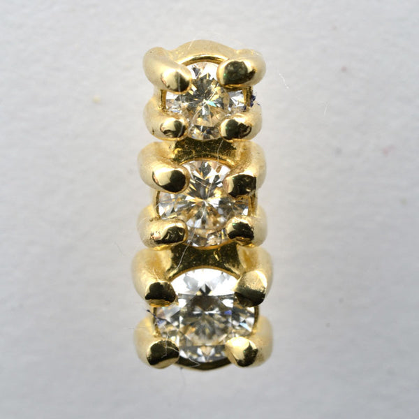 Three Drop Diamond Post Earrings