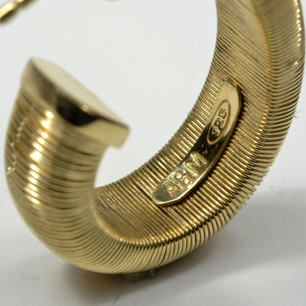 Mesh J Hoop Earrings