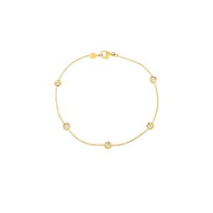 Roberto Coin 5 Station 18kt White Gold Diamond Bracelet