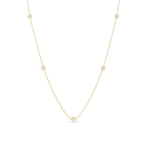 Roberto Coin 5 Station Diamond By The Inch White Gold Necklace